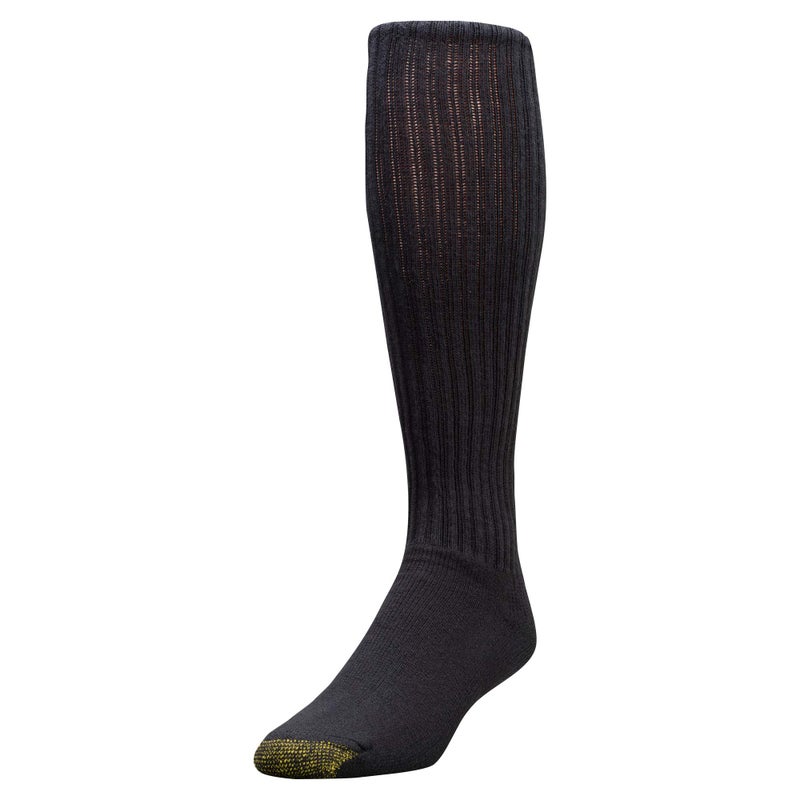 GOLDTOE Men's Ultra Tec Performance Over-The-Calf Athletic Socks, Multipairs, Black (3-Pairs), Large - Image 2